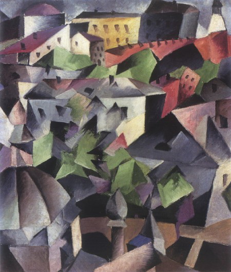 Image - Oleksander Bohomazov: Cityscape, Kyiv (1912-13).